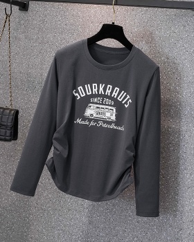 Long sleeve printing tops American style fat bottoming shirt