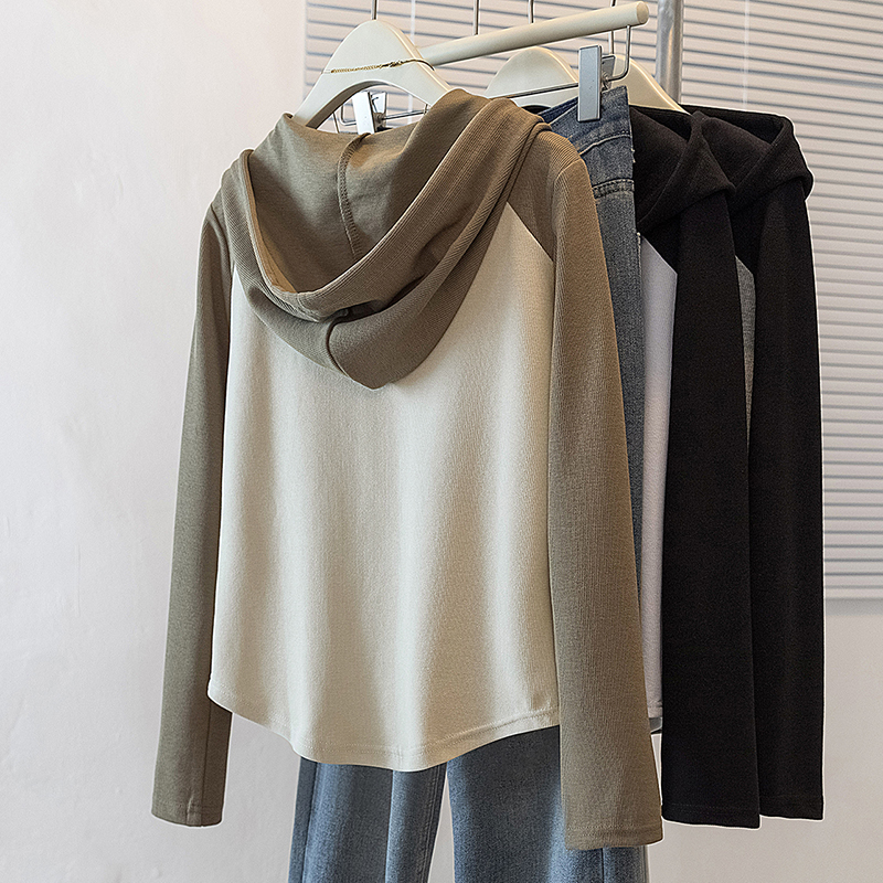 Long sleeve slim T-shirt large yard cardigan for women