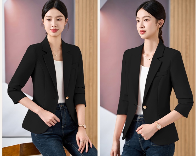 Commuting simple coat temperament doll shirt for women