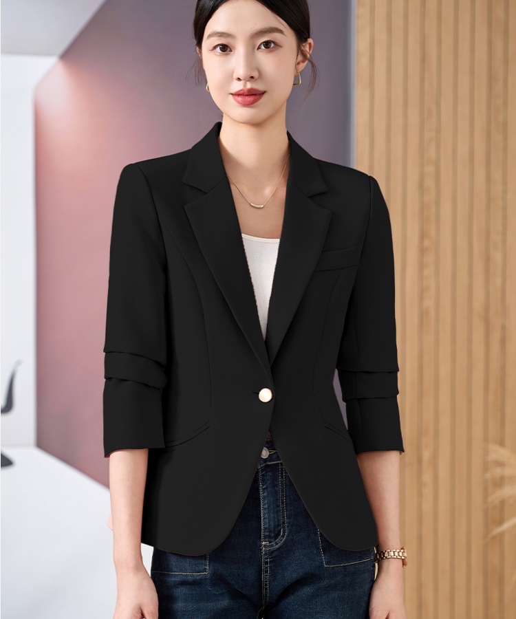 Commuting simple coat temperament doll shirt for women