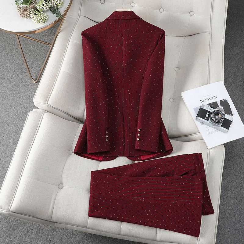 Fashion business suit spring and autumn coat a set