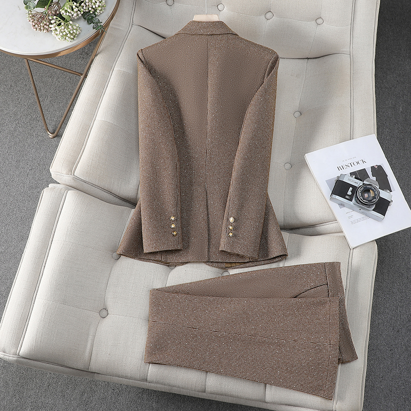 Fashion business suit spring and autumn coat a set