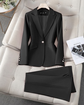 Casual pink business suit temperament coat a set for women