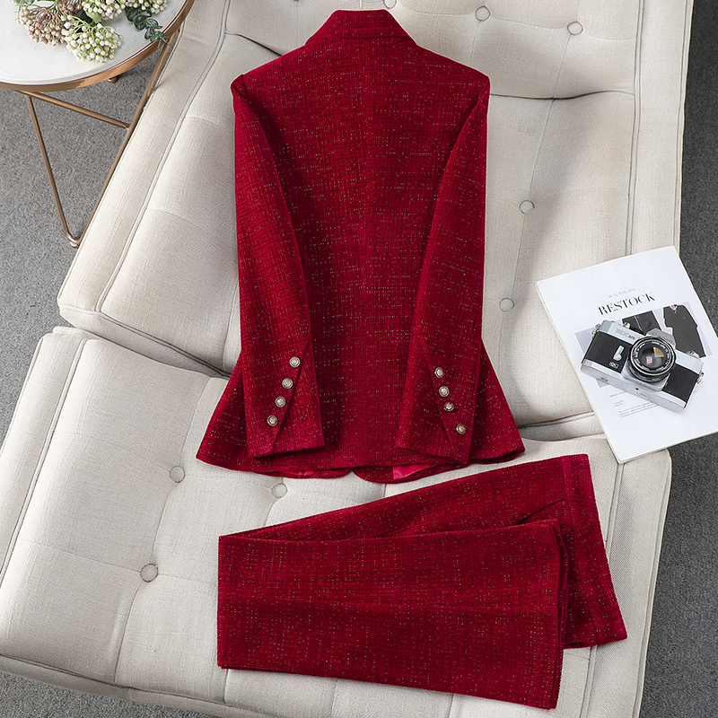 Casual business suit light luxury coat a set
