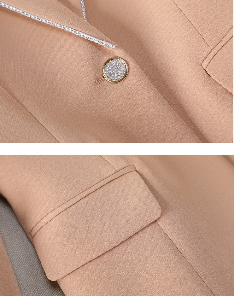 Casual short business suit slim khaki coat