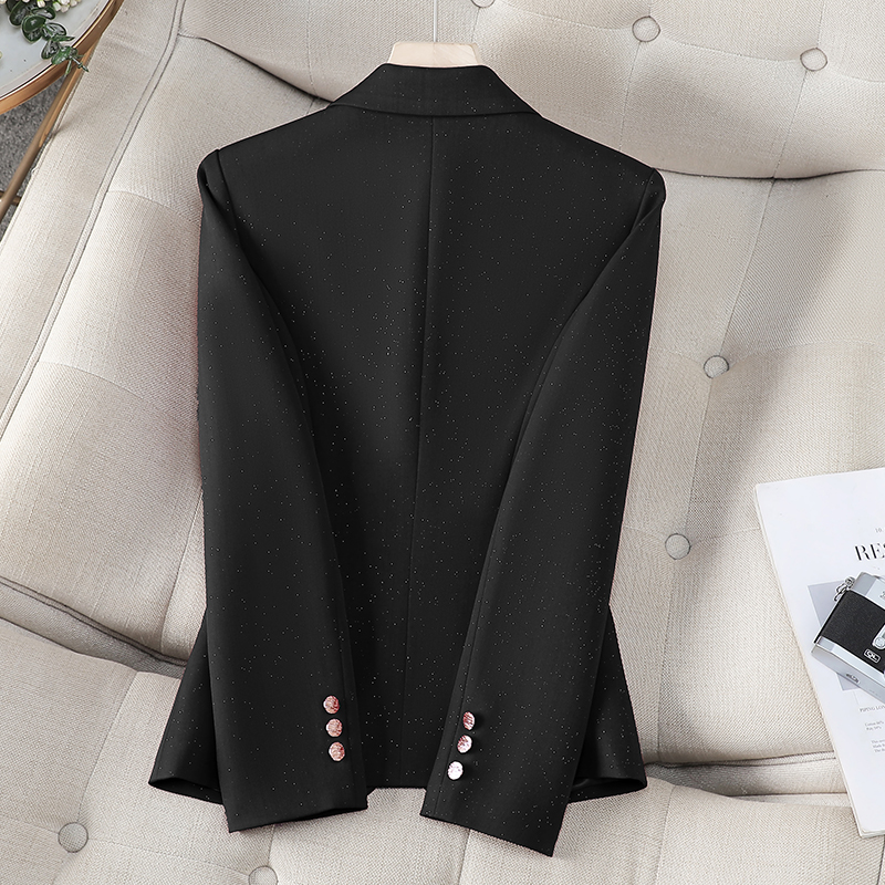 Casual short business suit wine-red slim tops