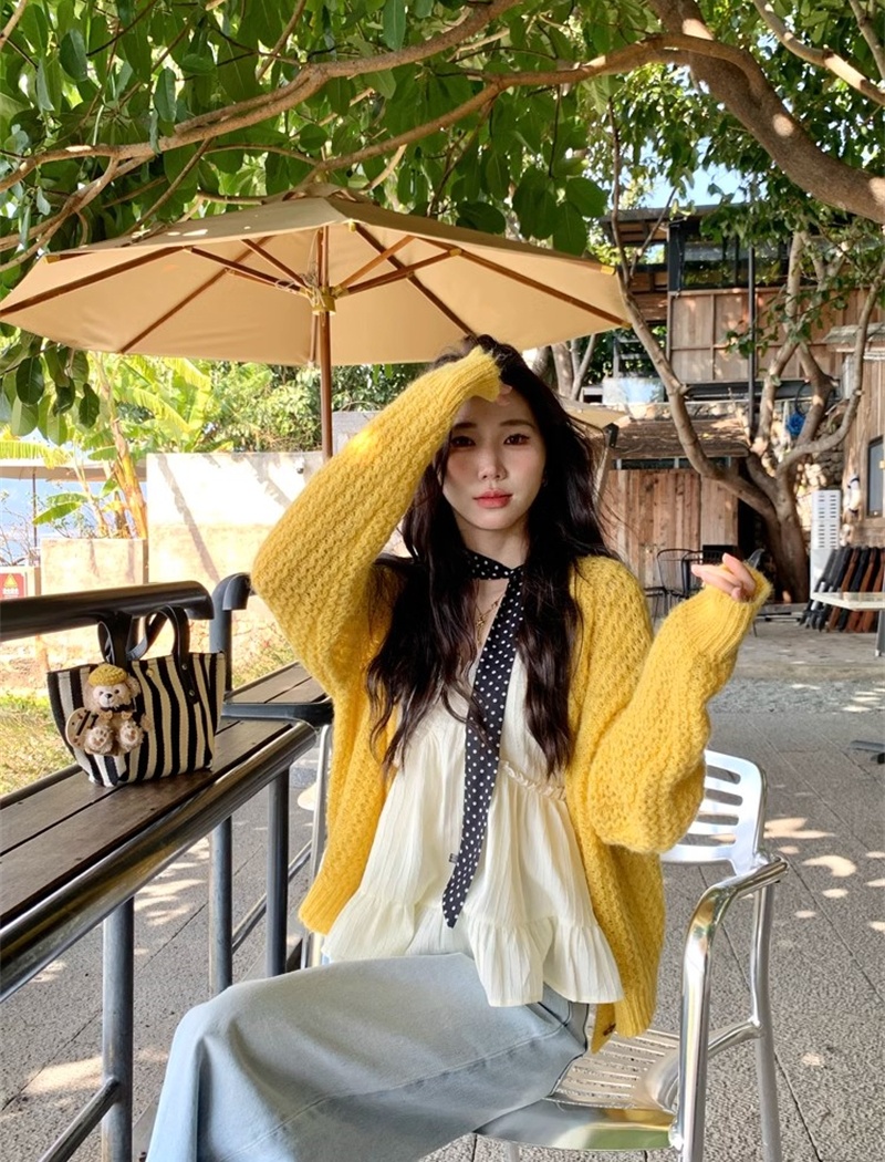 Spring and autumn slim cardigan sweet style coat for women