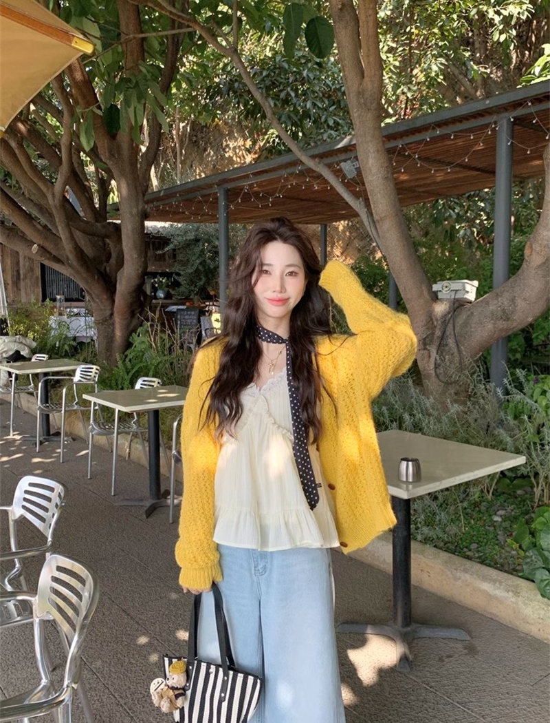 Spring and autumn slim cardigan sweet style coat for women