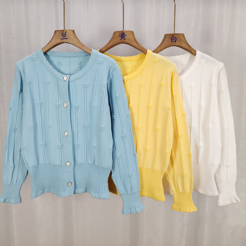 Korean style niche knitted coat unique short autumn tops