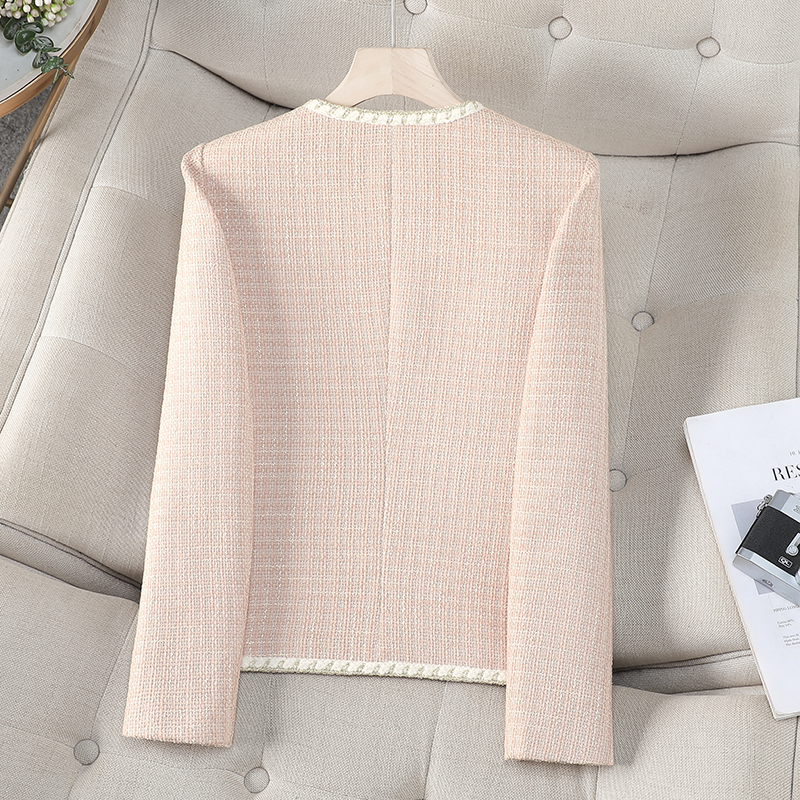Short blue tops chanelstyle autumn coat for women