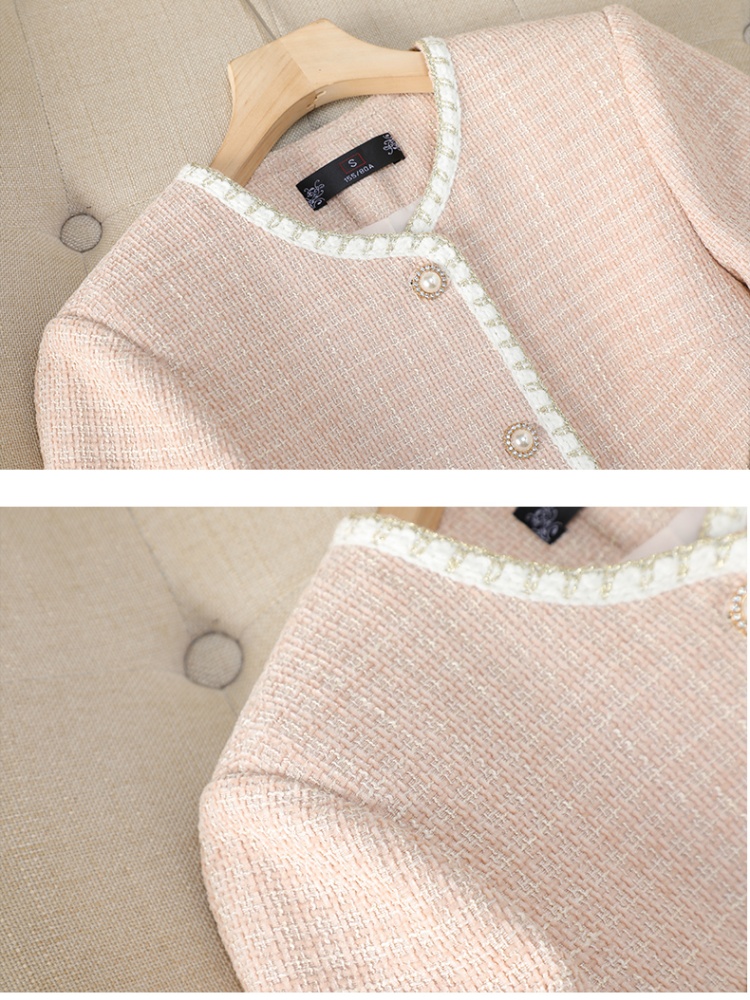 Short blue tops chanelstyle autumn coat for women