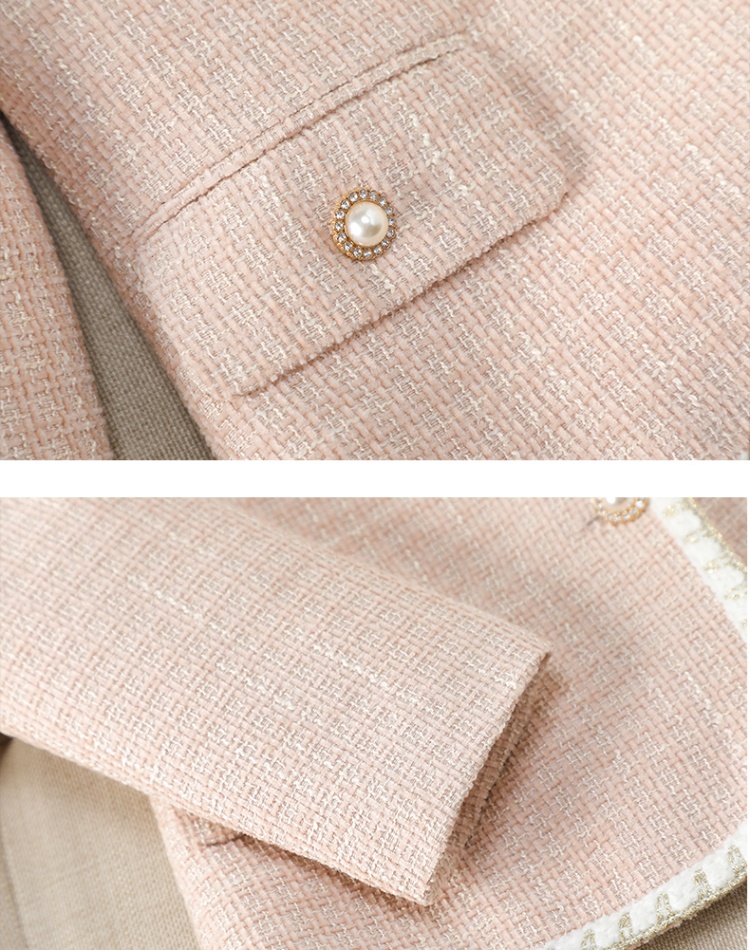 Short blue tops chanelstyle autumn coat for women