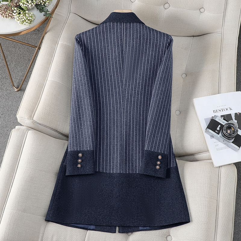 Western style long overcoat slim coat for women