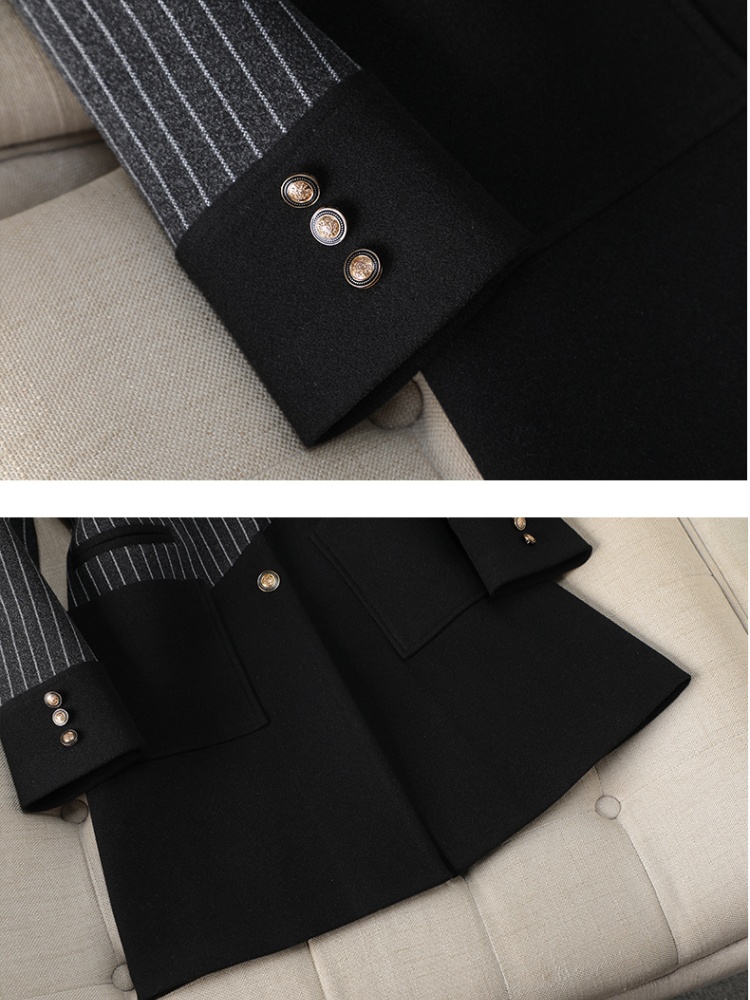 Western style long overcoat slim coat for women