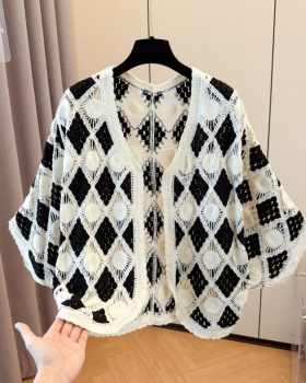 Bohemian style vacation smock crochet autumn tops