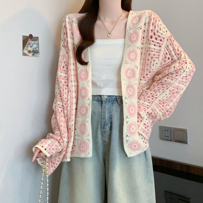 Long sleeve hollow smock large yard tops for women