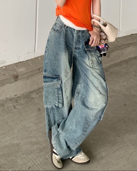 American style work pants wide leg pants for women