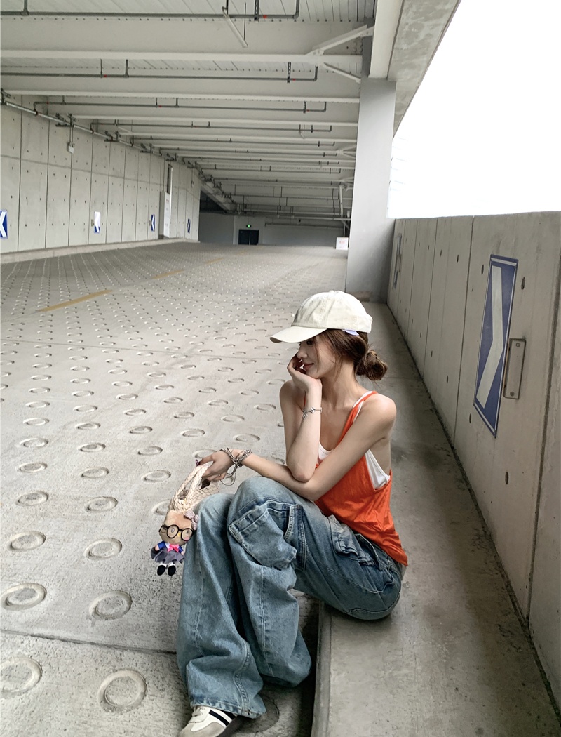 American style work pants wide leg pants for women