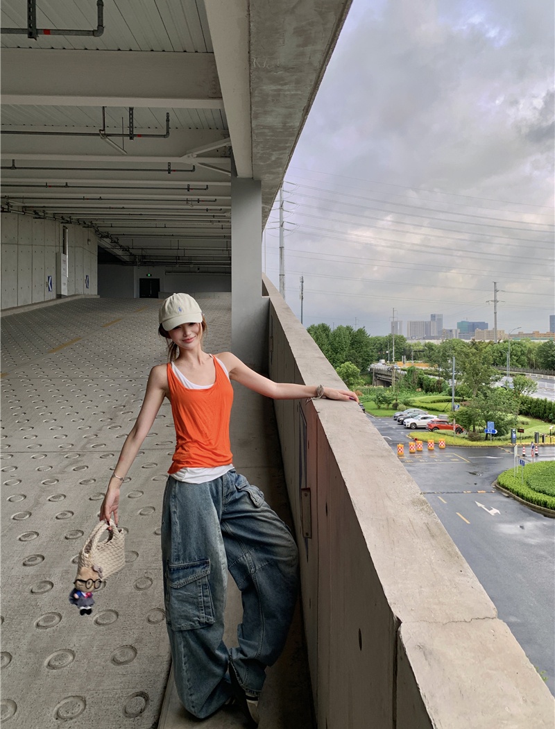 American style work pants wide leg pants for women