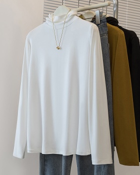 High collar T-shirt tops for women