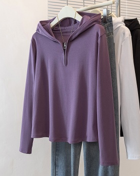 Loose simple autumn tops Casual Western style T-shirt