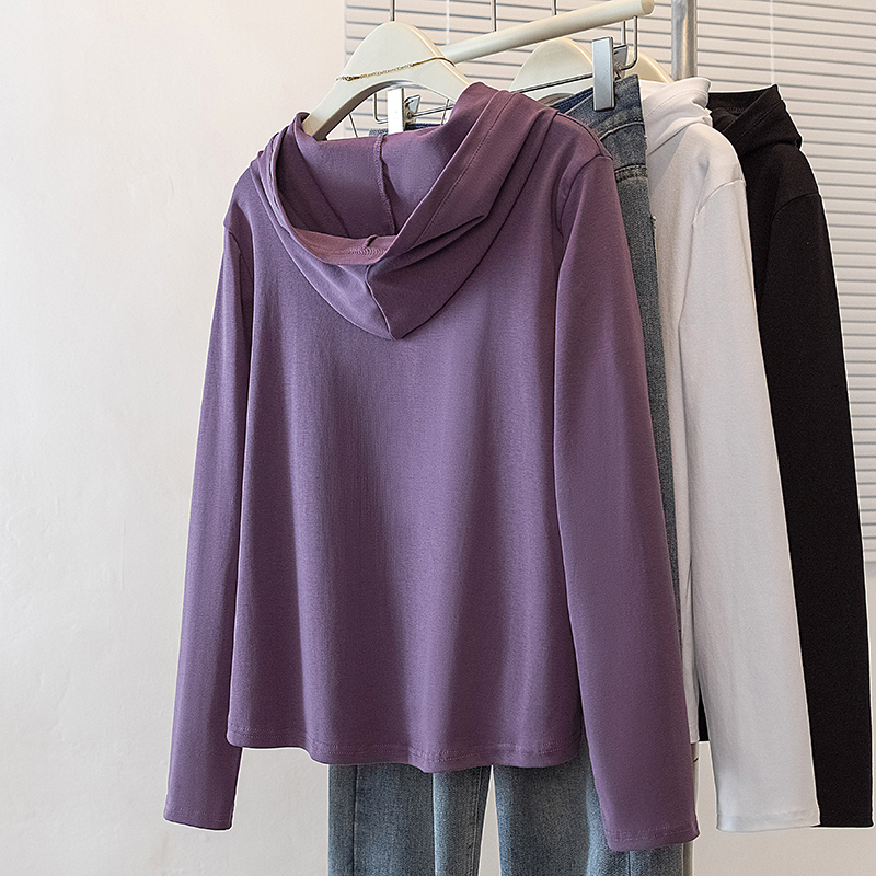 Loose simple autumn tops Casual Western style T-shirt