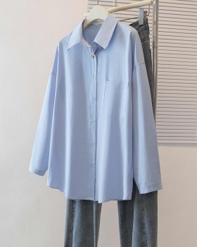 Pure loose shirt fashion Korean style tops for women