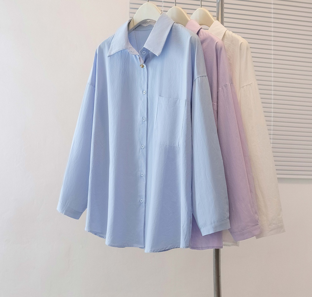 Pure loose shirt fashion Korean style tops for women