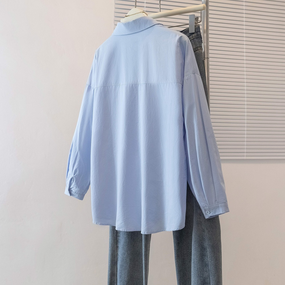 Pure loose shirt fashion Korean style tops for women