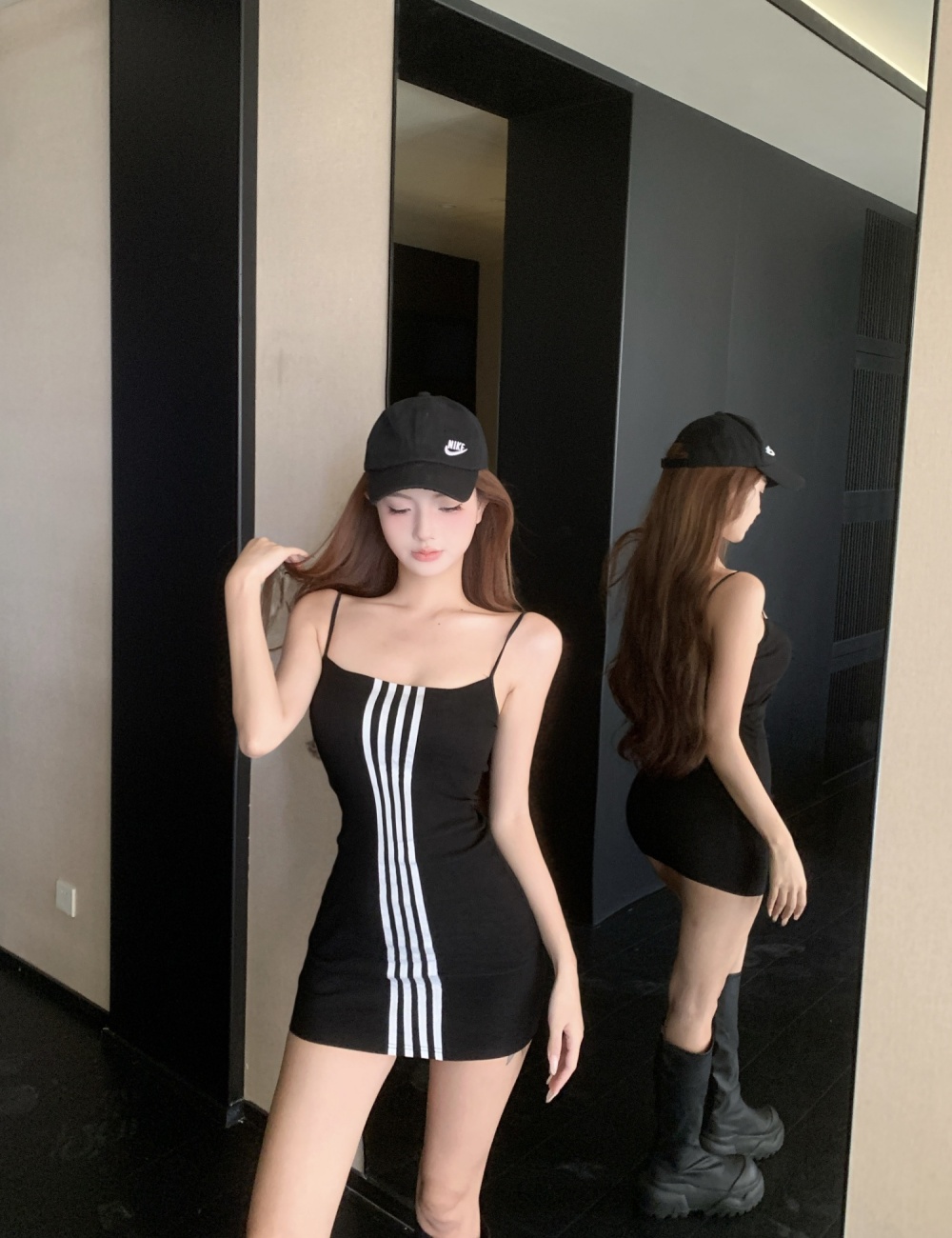 Slim spicegirl Casual sling sports dress for women
