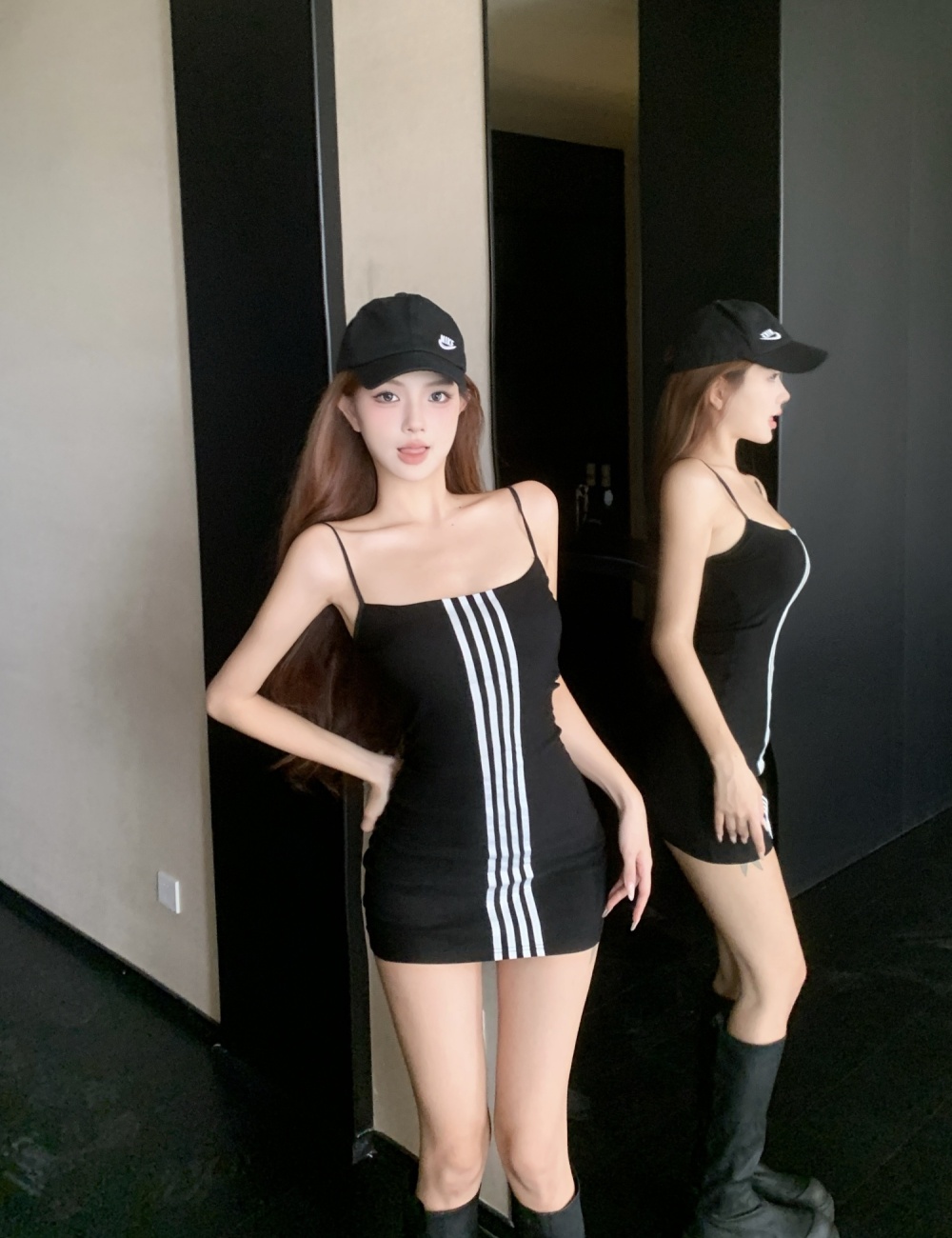 Slim spicegirl Casual sling sports dress for women