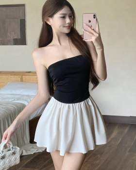Fashion wrapped chest dress spicegirl T-back