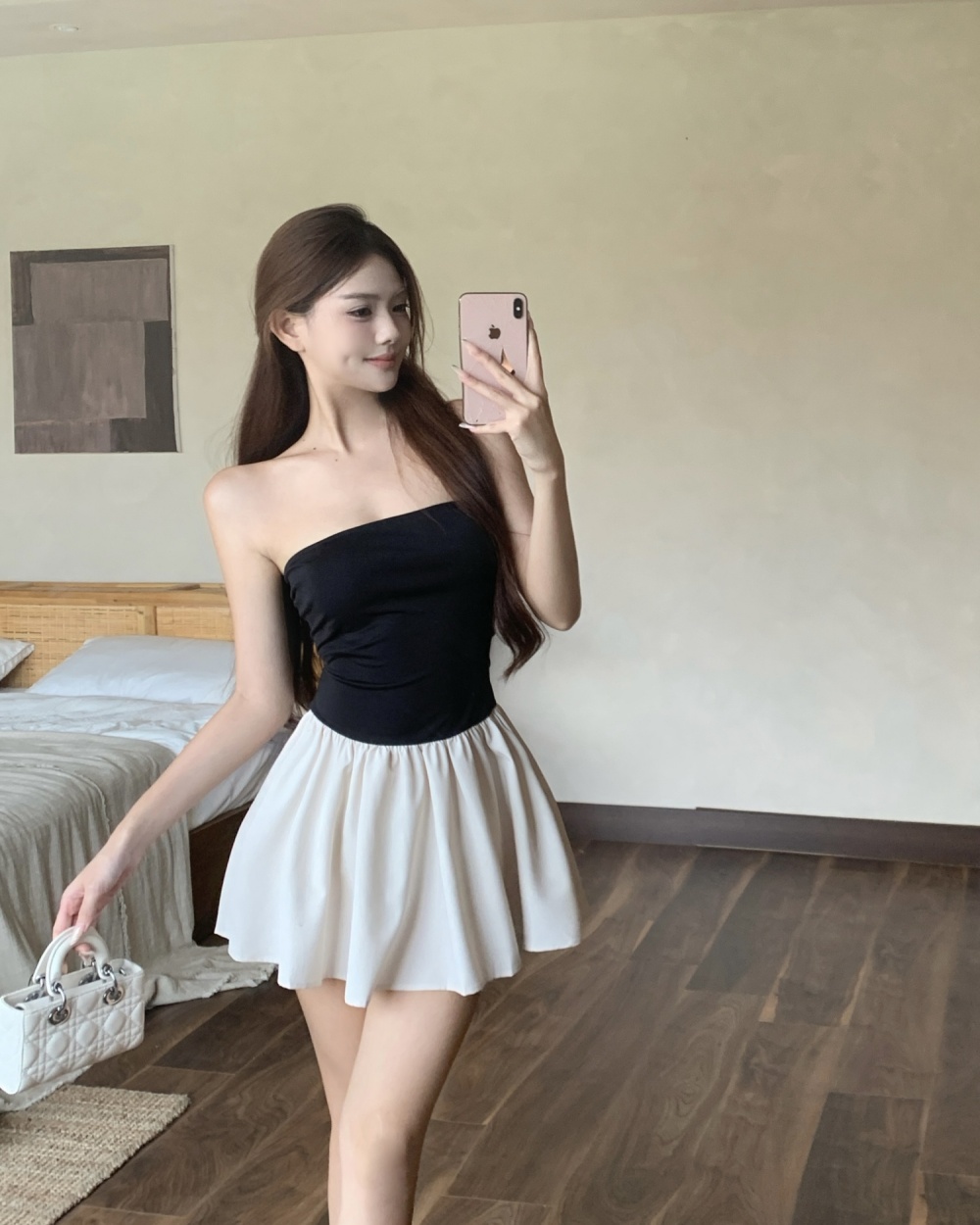 Fashion wrapped chest dress spicegirl T-back