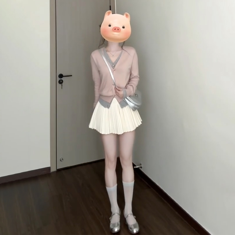 Pseudo-two bottoming shirt cardigan for women
