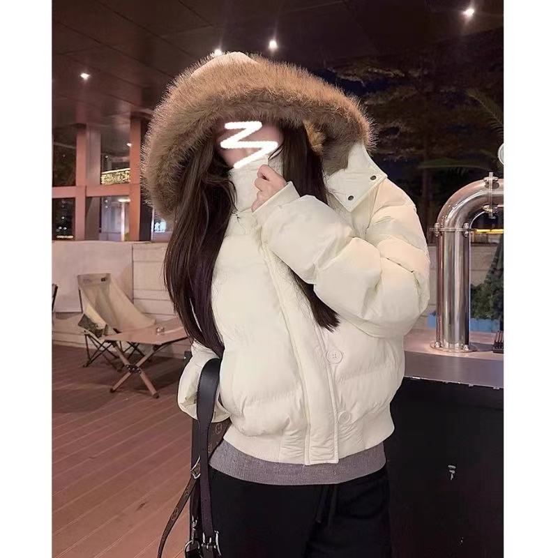 Winter removable coat navy-blue hat for women