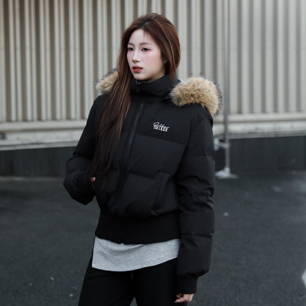 Hooded cotton coat winter down coat for women