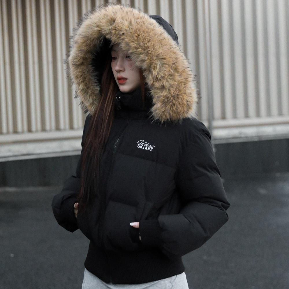Hooded cotton coat winter down coat for women