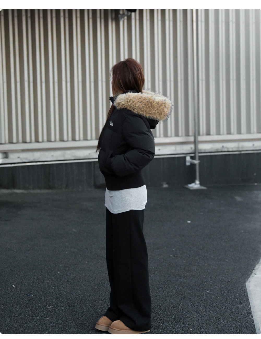 Hooded cotton coat winter down coat for women