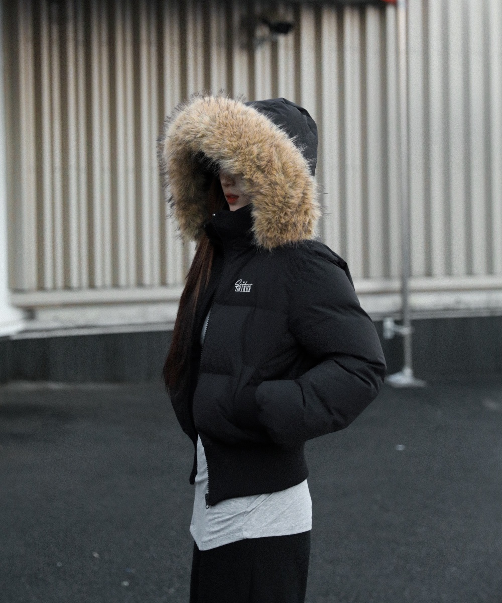 Hooded cotton coat winter down coat for women