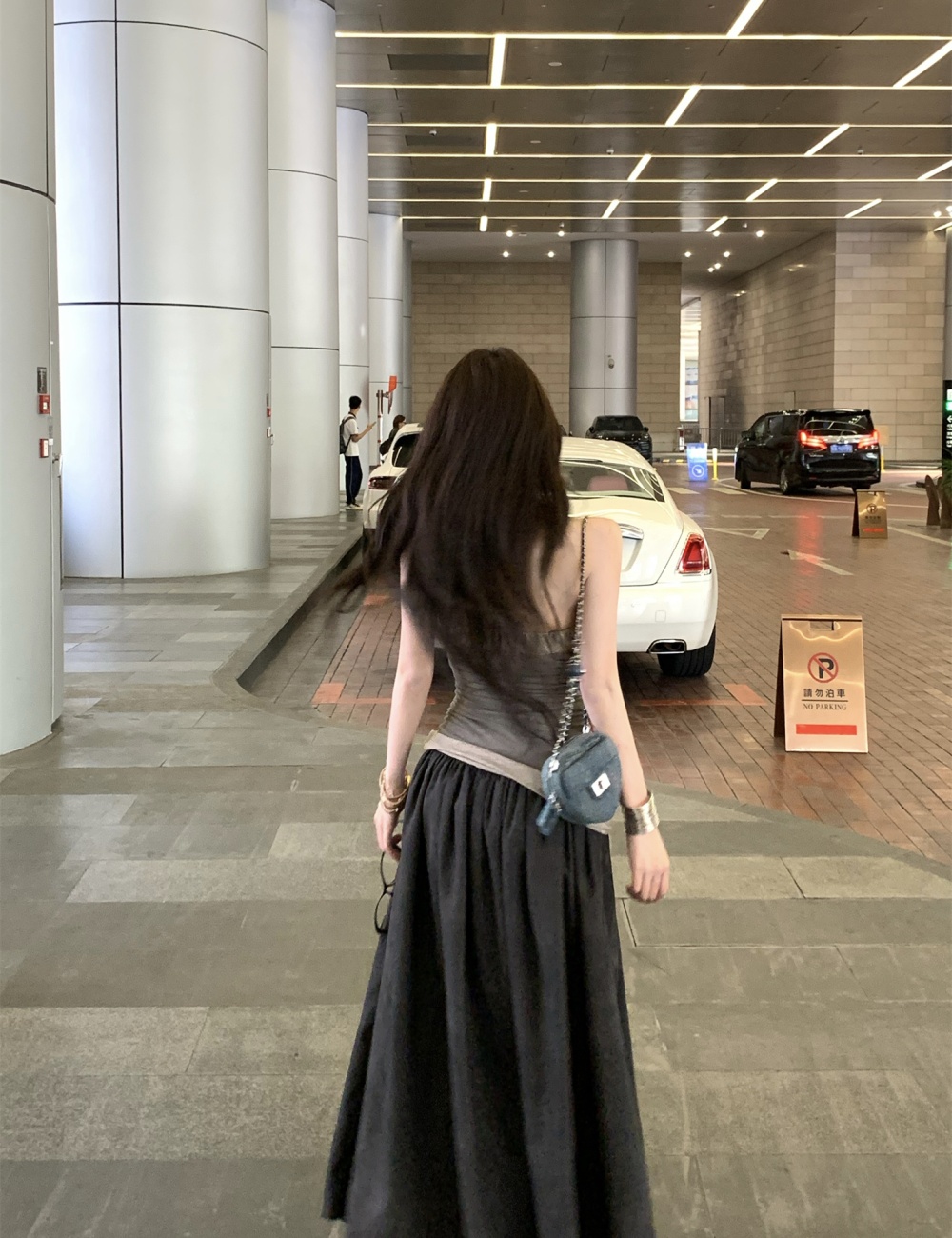 Splice wrapped chest long dress vacation jumpsuit