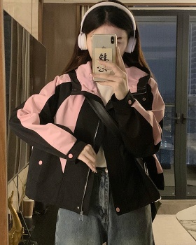 Mixed colors loose jacket splice technical jacket