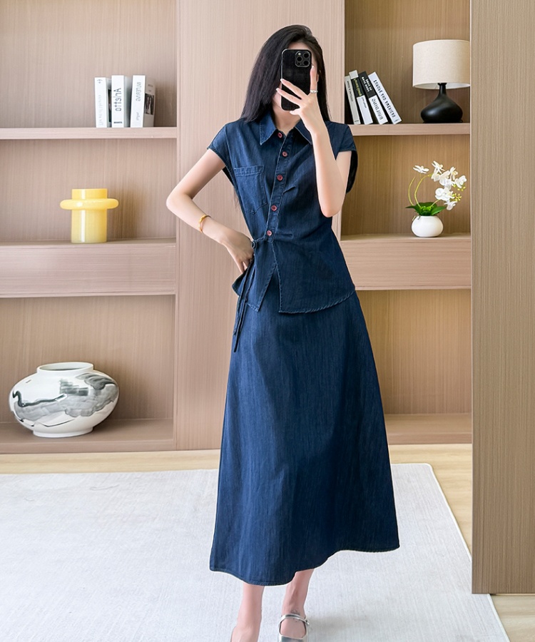 Autumn skirt summer shirt 2pcs set for women