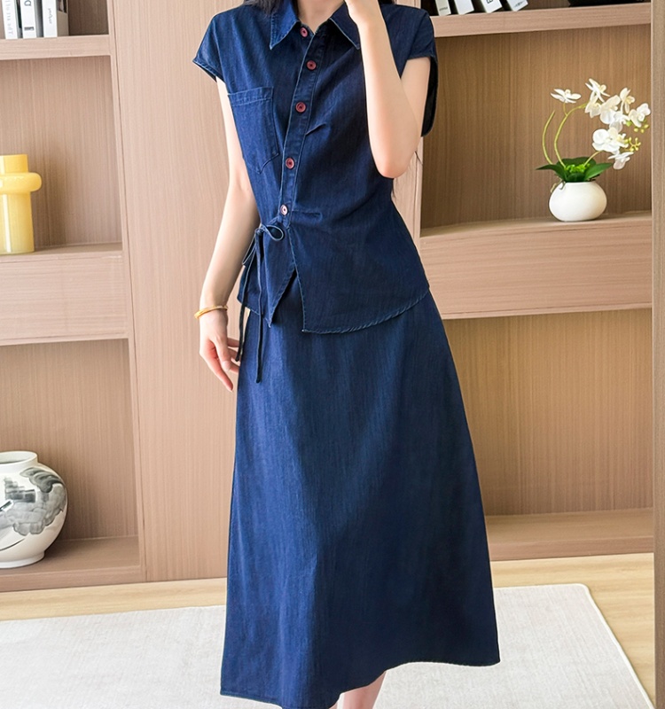 Autumn skirt summer shirt 2pcs set for women