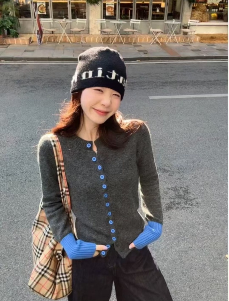 Fashion autumn cardigan slim retro sweater for women