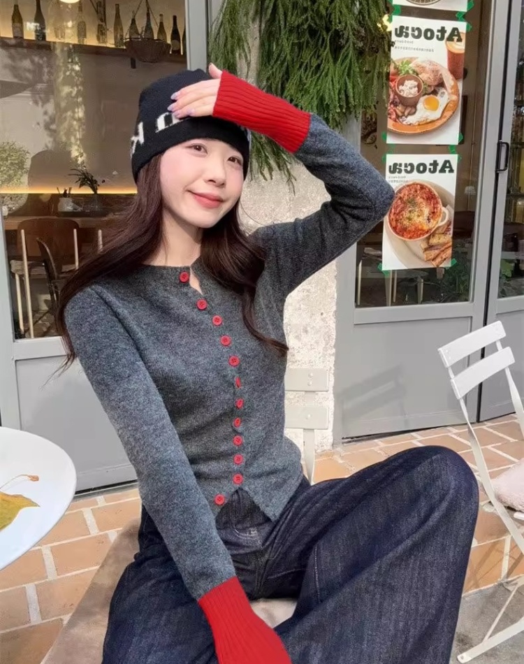 Fashion autumn cardigan slim retro sweater for women