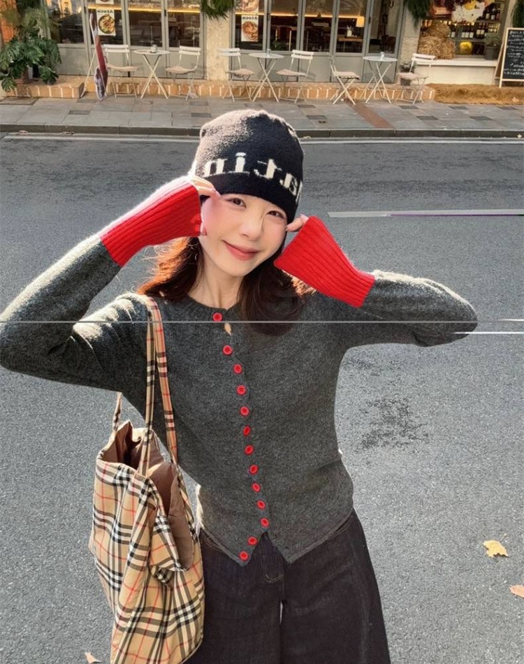 Fashion autumn cardigan slim retro sweater for women