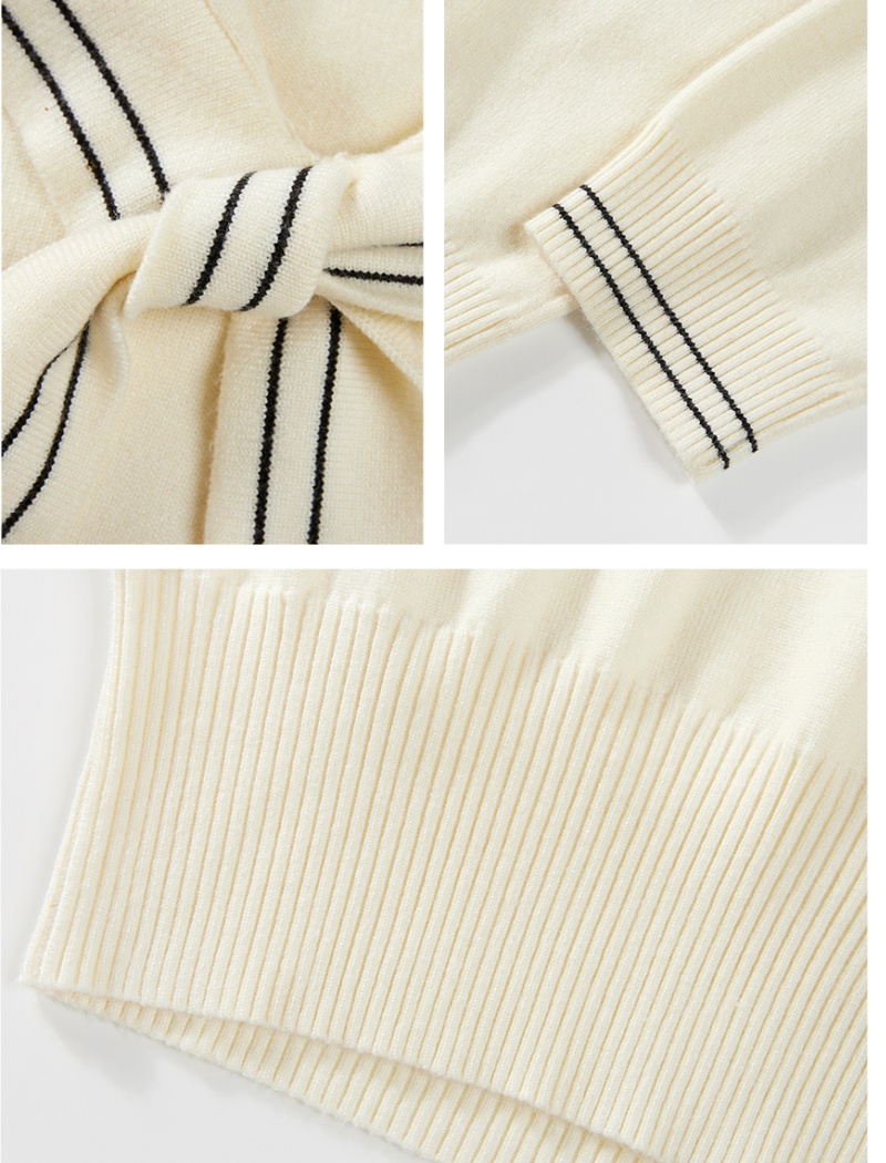 Short tops college style sweater for women
