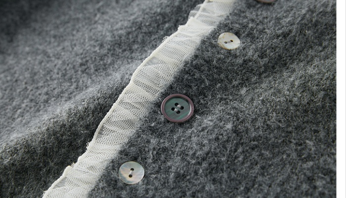 Short lace cardigan all-match round neck tops