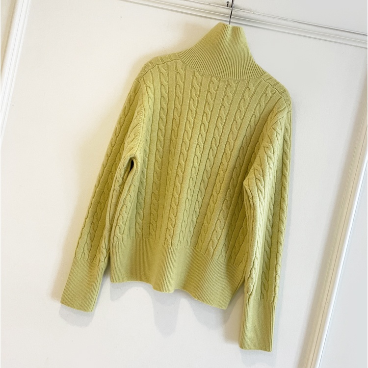 Knitted single-breasted sweater wool cardigan for women