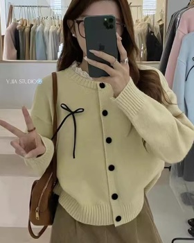 Show young fashion lace sweater sweet knitted cardigan